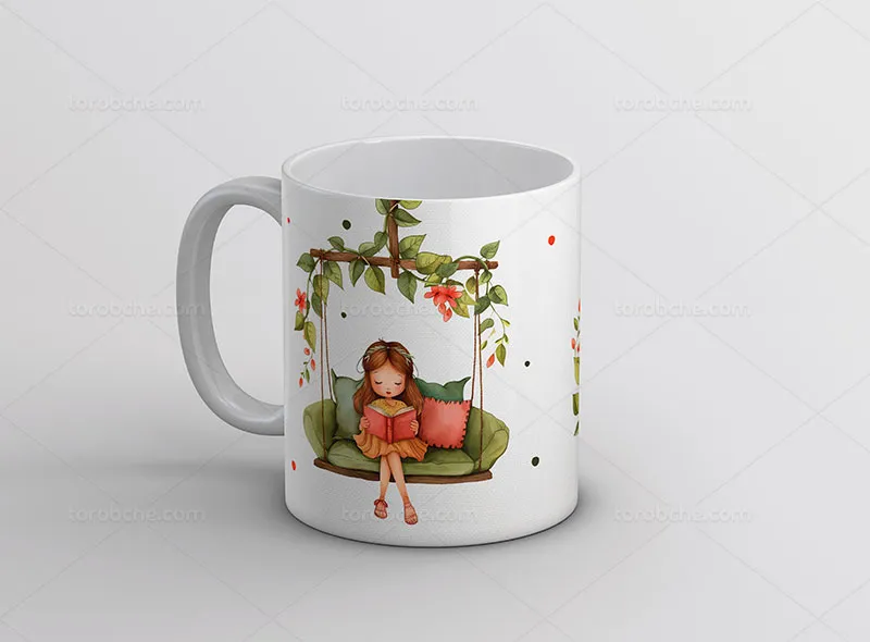 فایل طرح ماگ دخترانه