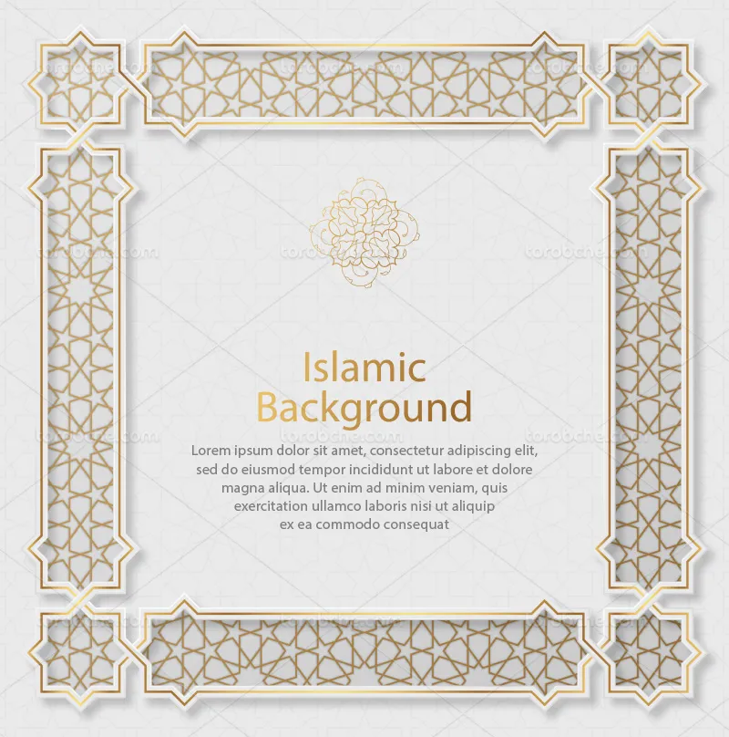 وکتور بک گراند اسلامی طلایی رنگ