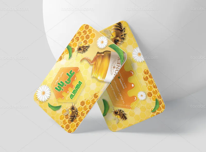 طرح لایه باز کارت ویزیت عسل