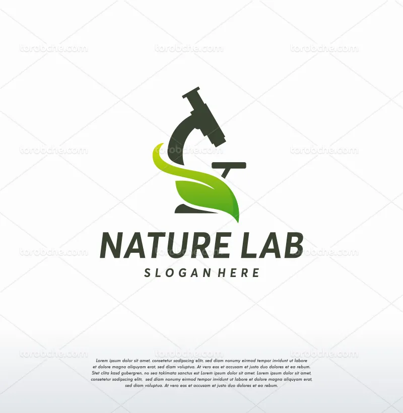 وکتور لوگو آزمایشگاه مواد طبیعی