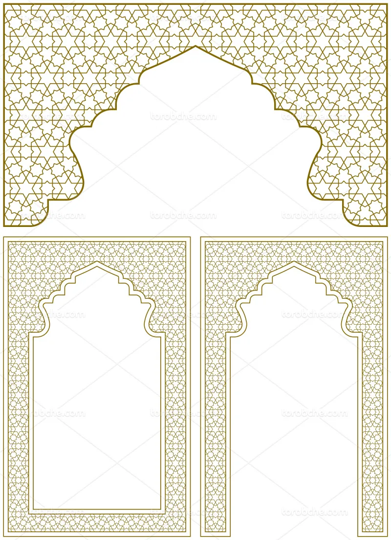 وکتور محراب هندسی رنگی