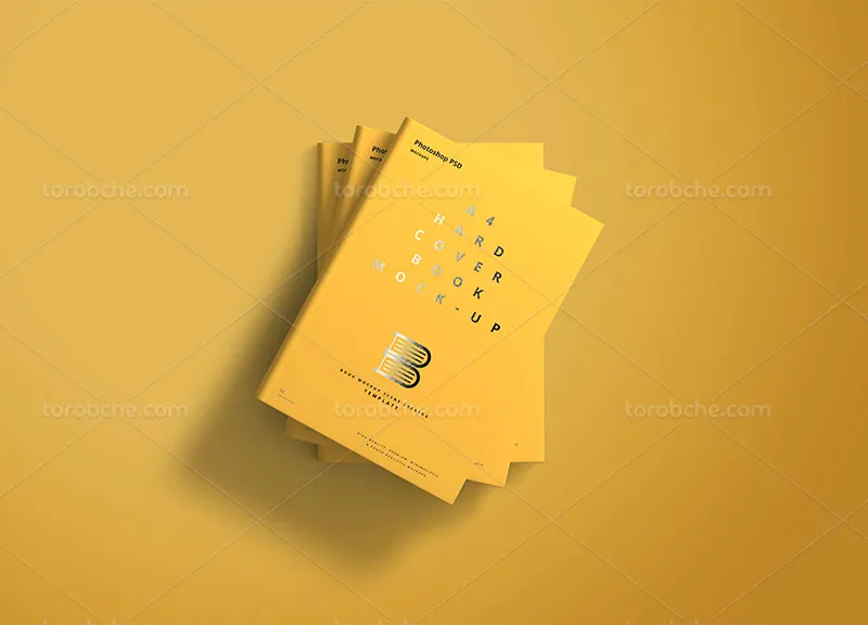 موکاپ لایه کتاب با جلد سخت