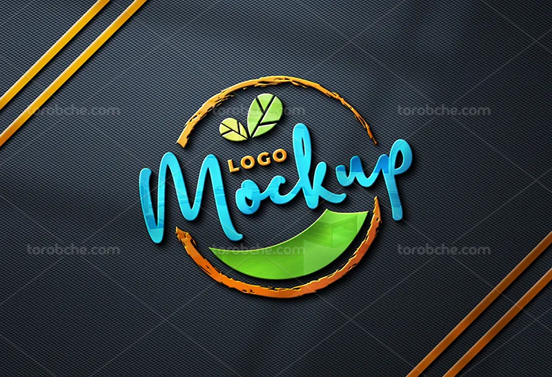 موکاپ PSD لوگو 3D لایه باز
