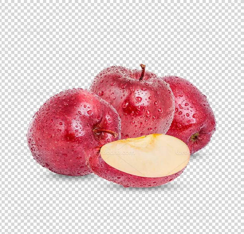 عکس PNG سیب قرمز تازه