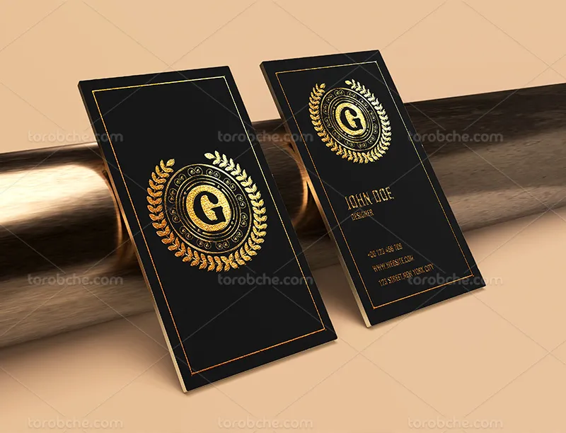 موکاپ PSD کارت ویزیت مستطیلی