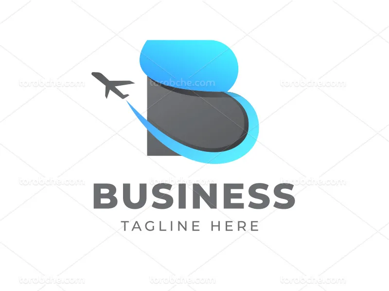 وکتور لوگو حرف B آبی