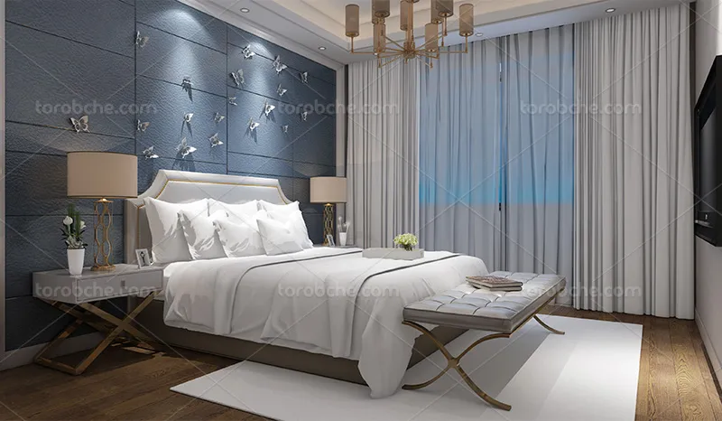 موکاپ اتاق خواب