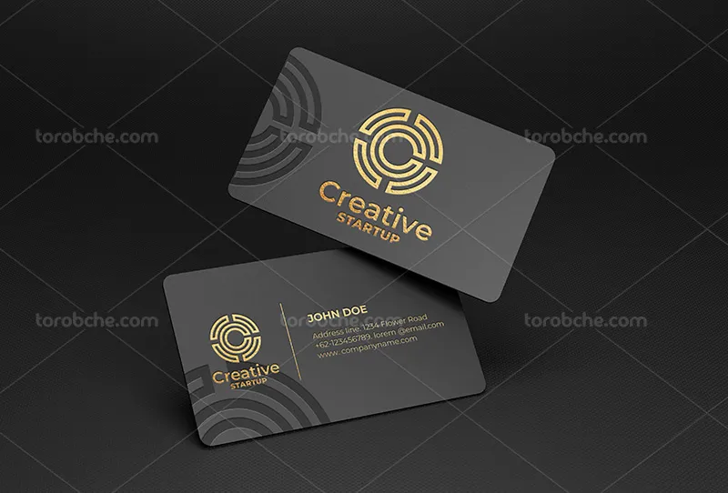 موکاپ PSD کارت ویزیت مستطیلی لایه باز