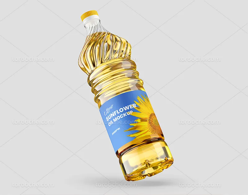 موکاپ PSD بطری روغن بزرگ