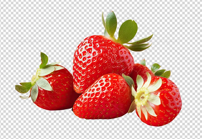 عکس PNG توت فرنگی قرمز