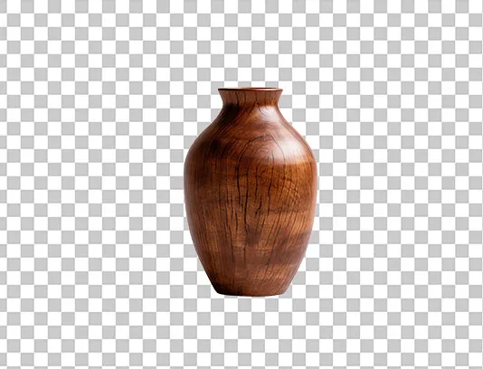 عکس PNG گلدان چوبی