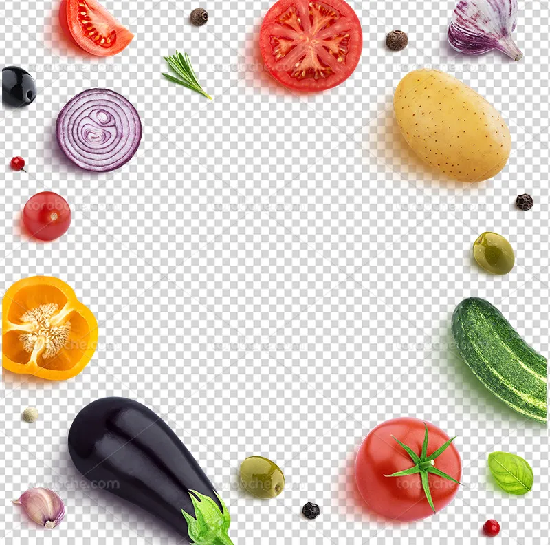 عکس PNG سبزیجات تازه