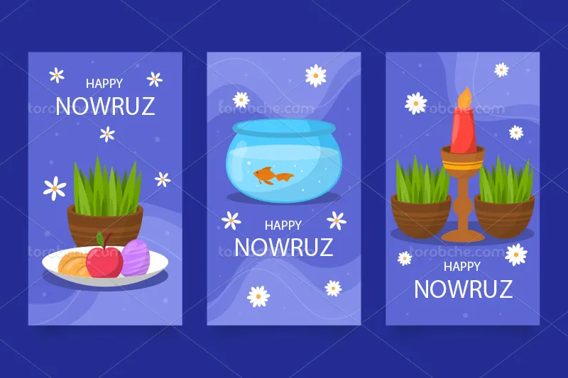 وکتور بنر اینستاگرام تبریک عید نوروز