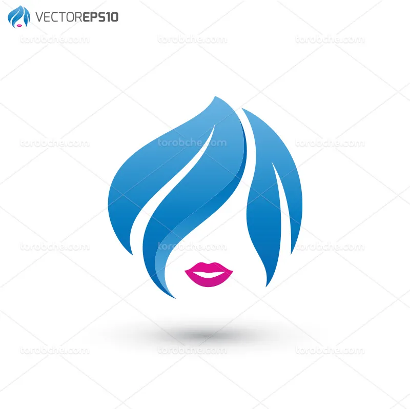 لوگو سالن زیبایی آبی