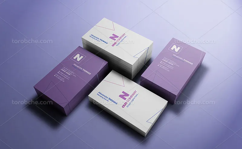 موکاپ PSD کارت ویزیت مستطیل