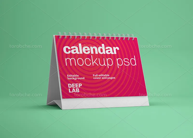 موکاپ PSD تقویم افقی