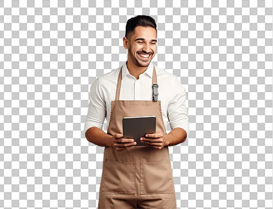 عکس PNG مرد با تلبت