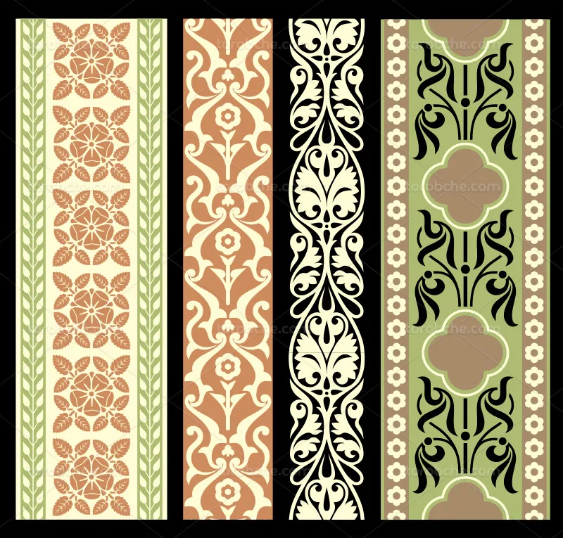 وکتور حاشیه رنگارنگ سنتی
