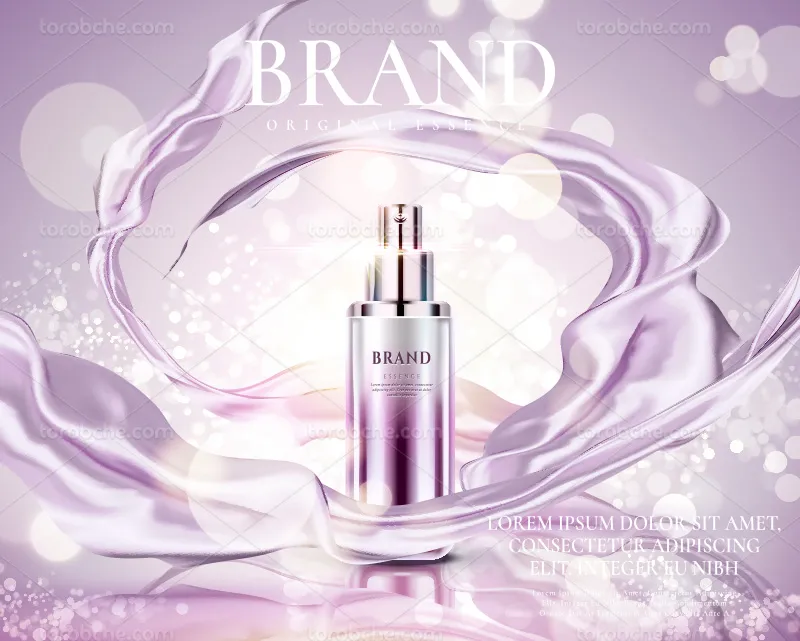 وکتور عطر زنانه بنفش رایگان
