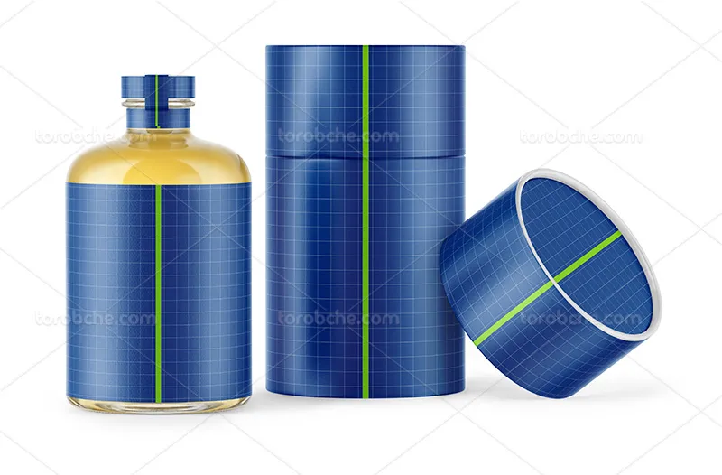 موکاپ بسته بندی بطری شیشه ای