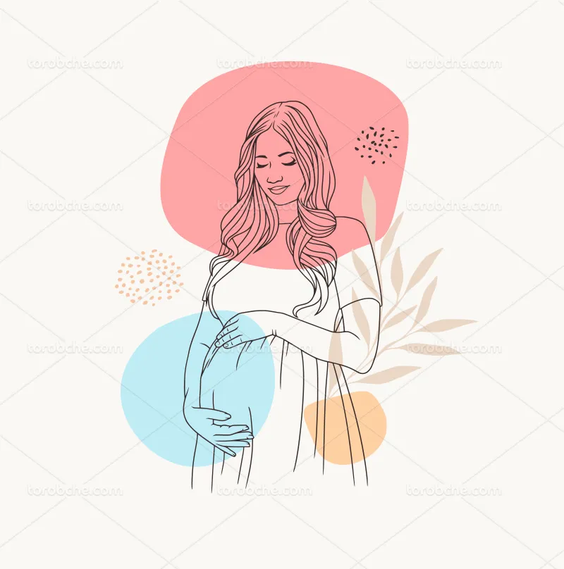 وکتور زن باردار