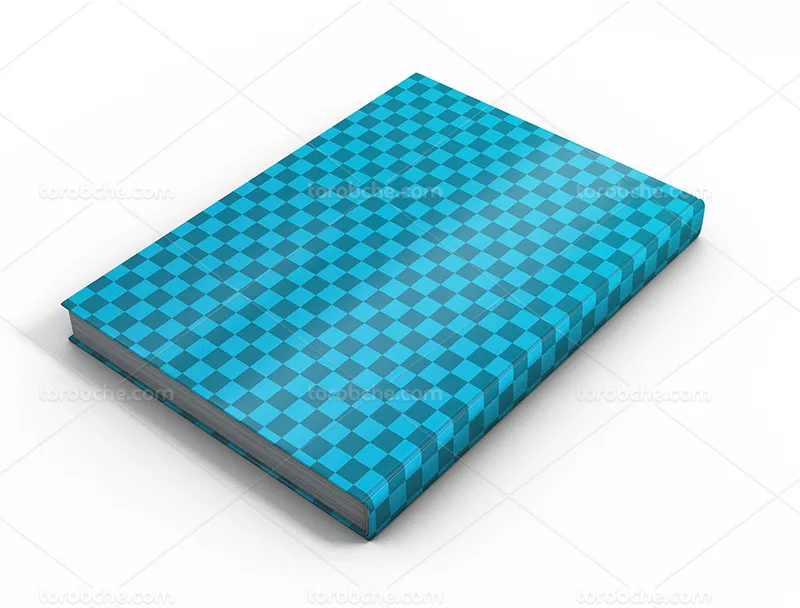 موکاپ PSD کتاب خوابیده لایه باز