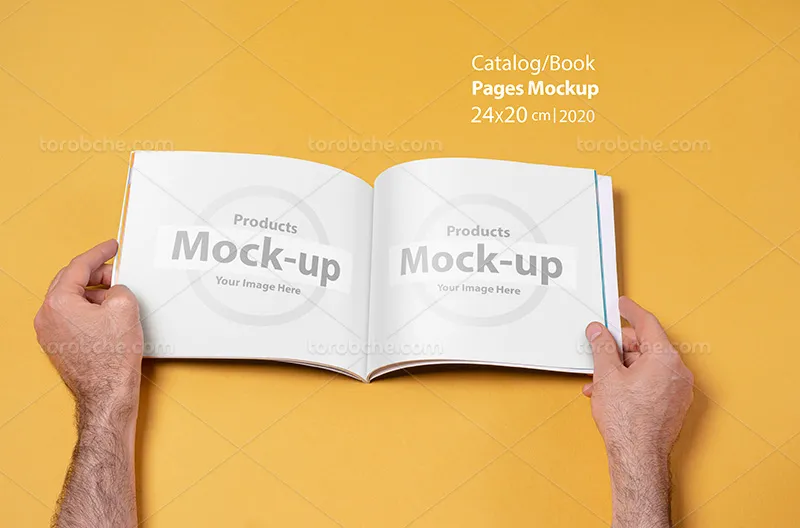 موکاپ PSD کتاب در دست