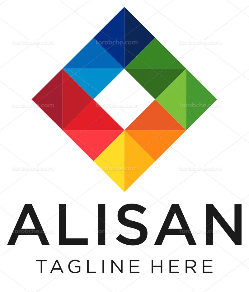 لوگوی انتزاعی رنگی