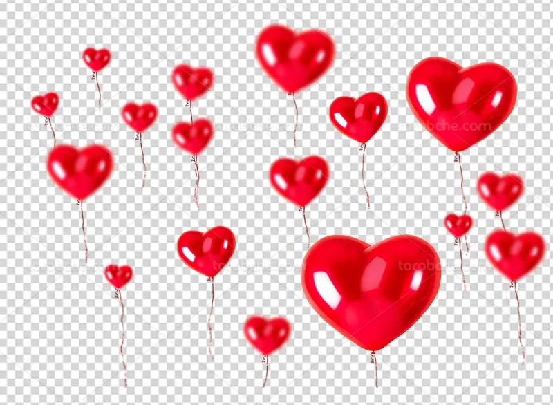 عکس PNG بادکنک قلبی