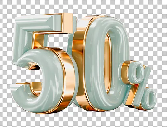 عکس PNG تخفیف 50 درصدی سبز