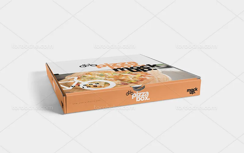 موکاپ PSD جعبه پیتزا لایه باز
