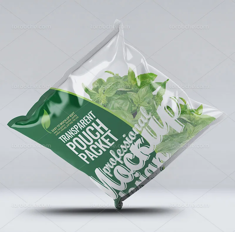 موکاپ PSD بسته بندی سبزی