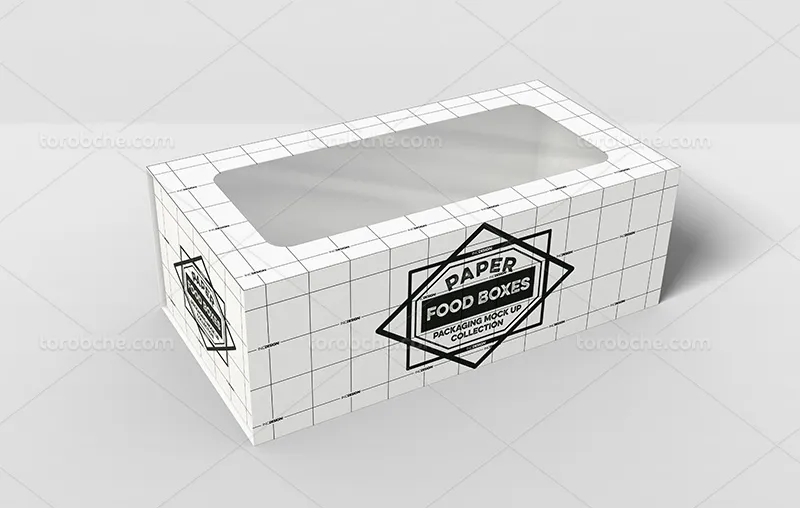 موکاپ PSD جعبه مستطیل لایه باز