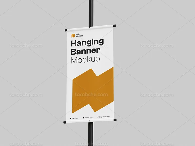 موکاپ PSD پرچم ایستاده