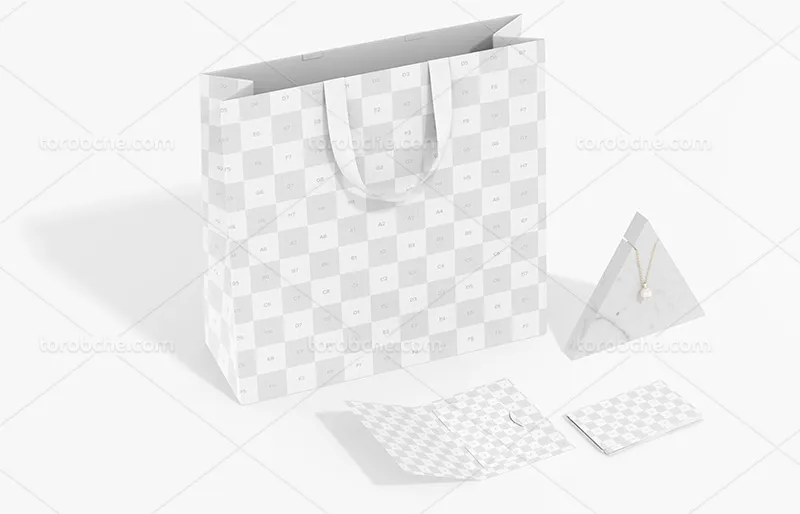 موکاپ ساک دستی و کارت هدیه