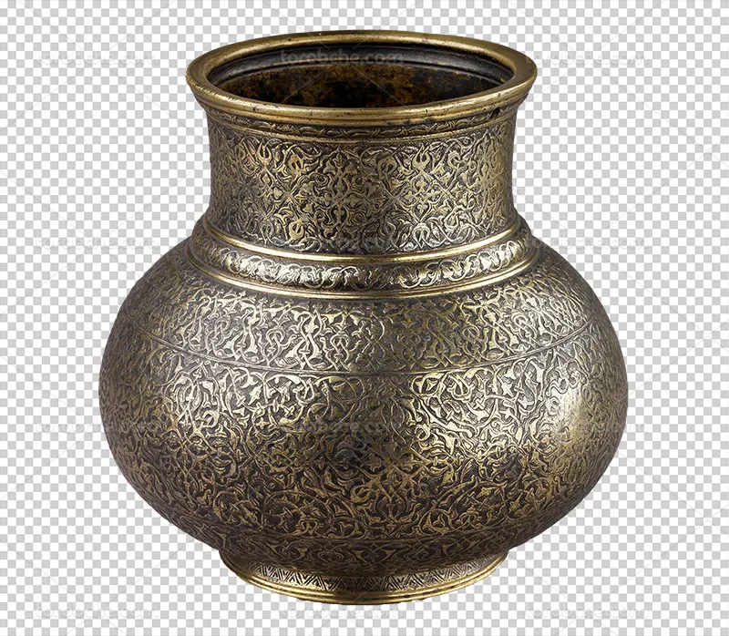 عکس PNG ظرف فلزی با نقوش سایلیم