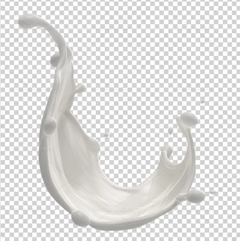 عکس اسپلش شیر تازه گاو PNG
