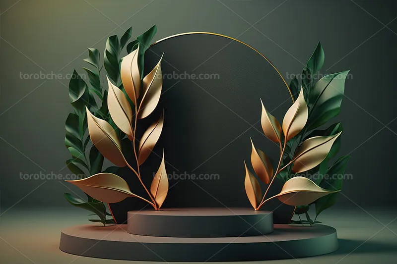 بک دراپ عکاسی محصول سبز رنگ رایگان