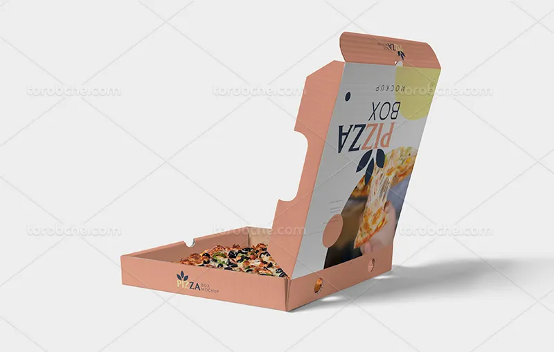 موکاپ PSD جعبه پیتزا مربعی