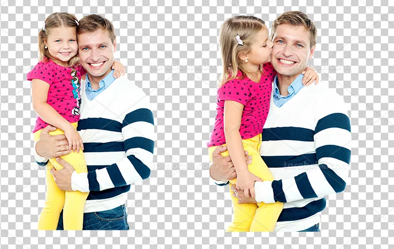 عکس PNG پدر و دختر برای طراحی