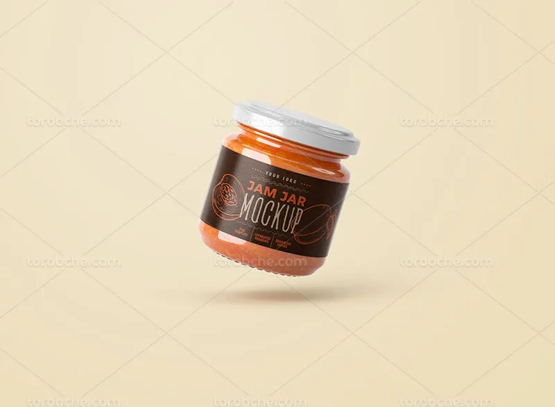 موکاپ شیشه مربا مناسب طراحی