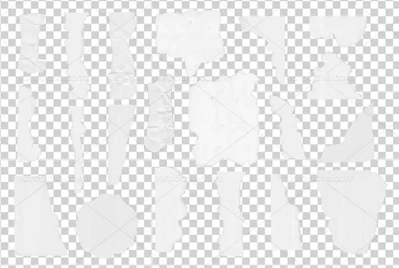عکس PNG برش کاغذی سفید مناسب طراحی گرافیکی
