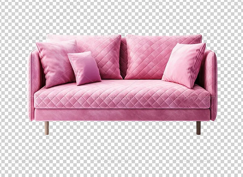 عکس PNG کاناپه صورتی مناسب برای طراحی مبلمان