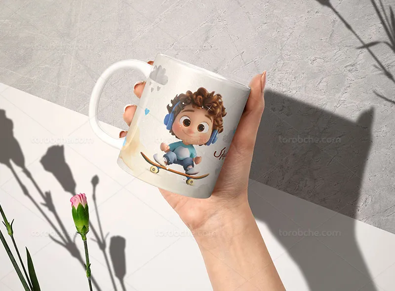 طرح ماگ پسرانه لایه باز