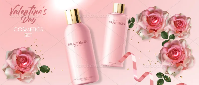 وکتور بطری آرایشی برای طراحی