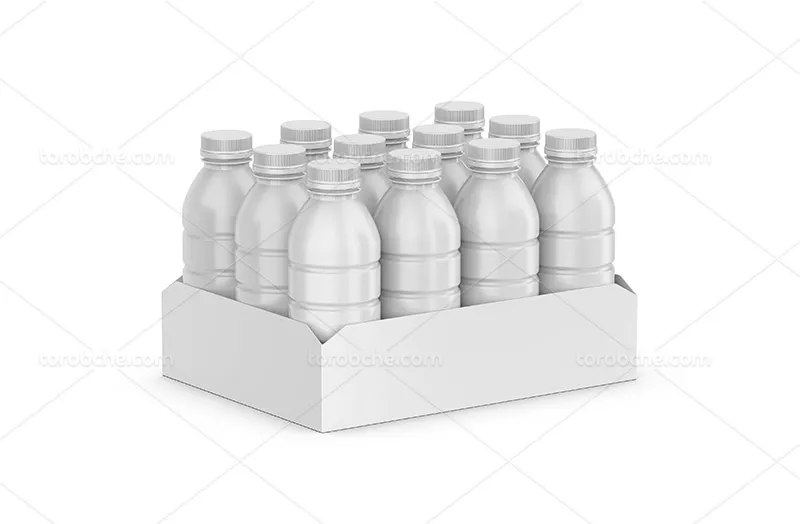 موکاپ بطری نوشیدنی مناسب طراحی تبلیغاتی