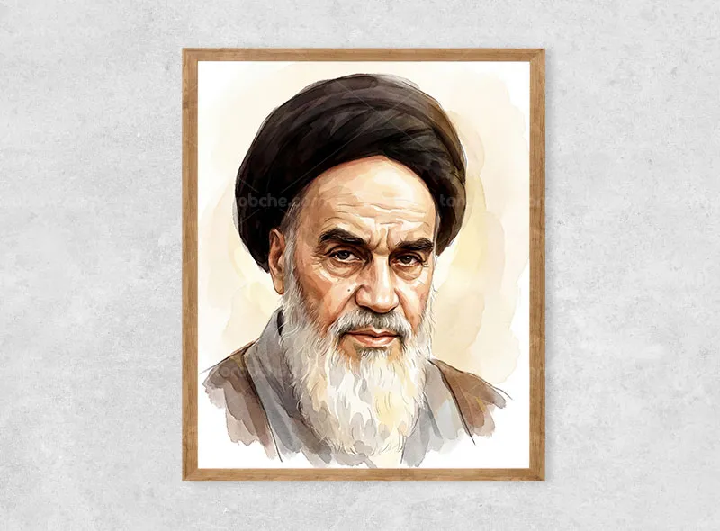 طرح نقاشی دیجیتال امام خمینی (ره)