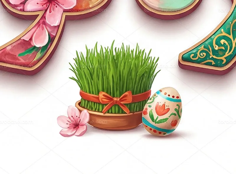 نقاشی دیجیتال تایپوگرافی جشنواره نوروزی