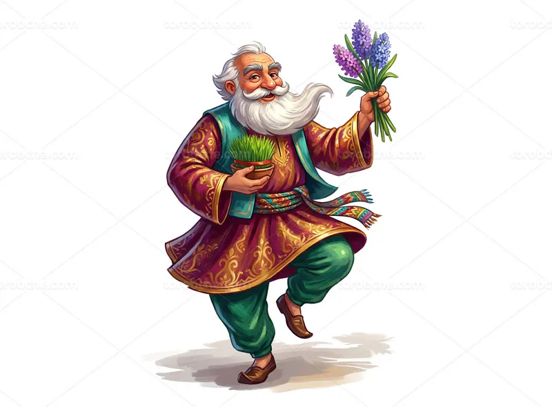 نقاشی دیجیتال کاراکتر عمو نوروز