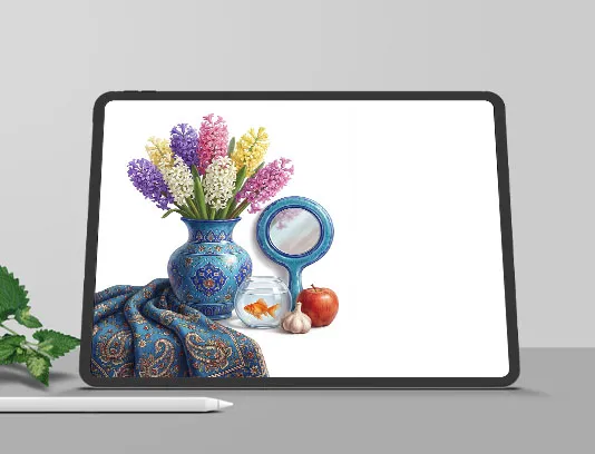 نقاشی دیجیتال سنبل و تنگ ماهی